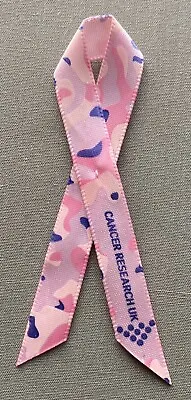 Cancer Research Uk  - Official Pink Satin Ribbon Pin  - Charity Badge • £3.50