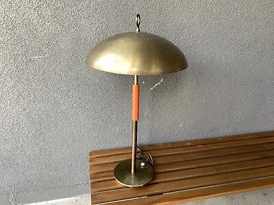 Brass TABLE LAMP MID CENTURY MODERN VINTAGE EAMES Laurel Italian ERA • $850