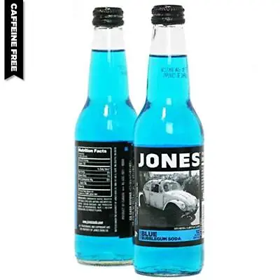 Jones Soda 12 Ounce Glass Bottles (Blue Bubblegum 12 Bottles) • $41.48