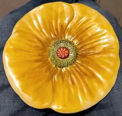 Maxcera 10  Flower Plate - Yellow Pomegranate Flower - EUC • $13.95