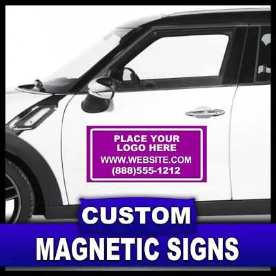 2 Full Colour Digitally Printed Magnetic Vehicle Signs - Free Delivery • £15