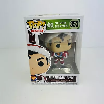 Funko Pop! DC Super Heroes SUPERMAN In Holiday Sweater Santa Suit 353 Christmas • $15.99