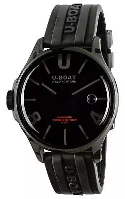 U-Boat Darkmoon Camouflage Black PVD Black Dial Black Rubber Mens Watch 9553 • $779