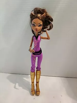 Monster High Music Festival Clawdeen Wolf Doll W/Outifit Earings Necklace Shoes • $18.95