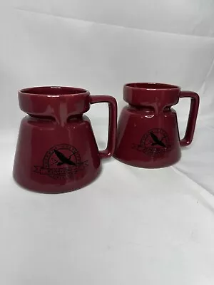 (2) Eddie Bauer HotJo Ceramic Travel Mug Coffee Cup No Spill Non Skid With Lid • $40