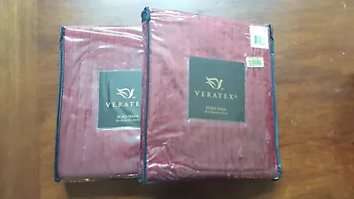 Euro Shams (2) By Veratax And LNT Home Bedskirt - Dark Red • $25