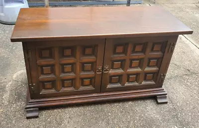 £75 • Buy Dark Oak Rectangular Sideboard By Younger - 2 Door Cupboard With Shelves