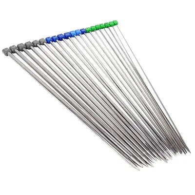  10 Pairs Of 36cm Long Stainless Steel Straight Single Pointed Knitting Needles • $14.71