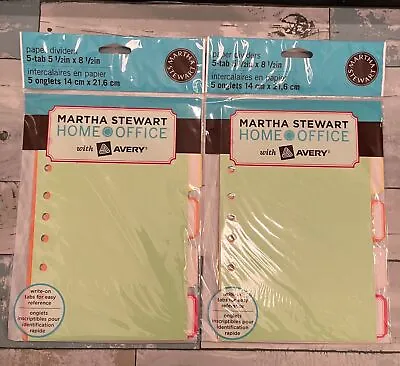 Martha Stewart Binder Dividers File Lot • $8.79