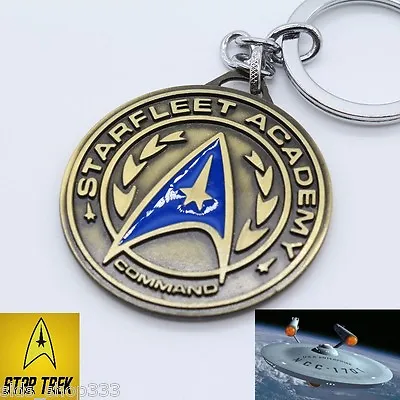 Star Trek Academy Metal Key Chain Antique Bronze Color Collectible Gift Decor • $5.26