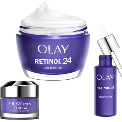 Olay Retinol24 [Complete Bundle - Night Cream 50ml Eye Cream 15ml & Serum 40ml] • $68.96