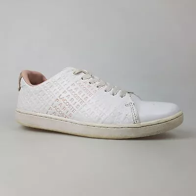 Women's LACOSTE 'Carnaby Evo' Sz 6 US Shoes White Sneakers | 3+ Extra 10% Off • $31.49