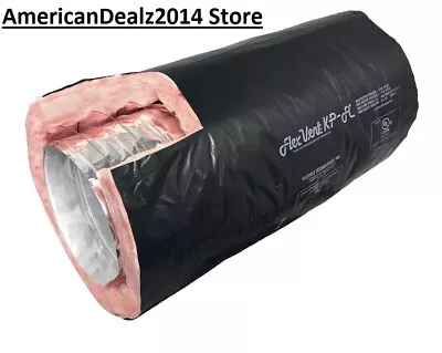 Insulated Flexible Round Flex Duct Tube R6 Heating/AC Black Venting Choose SIZE • $99.90