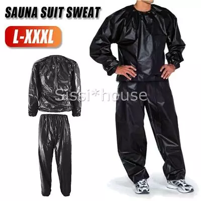 $14.95 • Buy Heavy Duty Sweat Suit Sauna Suit Exercise Gym Suit Fitness Weight Loss Anti-Rip