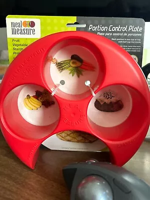 Meal Measure Portion Control Plate Red 1 Piece • $14