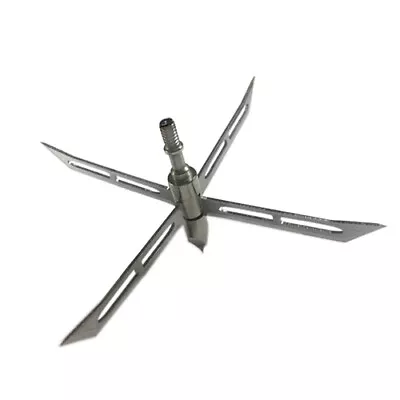 12pcs 4'' Cut Archery Arrowheads 4 Blade Broadheads Crossbow Hunting Points Tips • $63.51