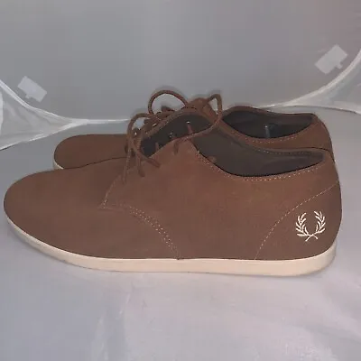 Fred Perry Brown Suede Leather Shoes Mens UK 6 Casual Flats C7 • £22.85
