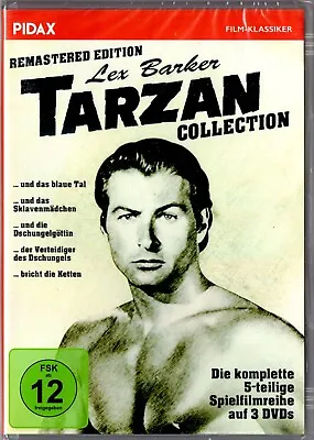 TARZAN COLLECTION - Lex Barker -  5 FILM Remastered Edition - NEW DVD Box Set • £29.95