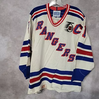 Rare CCM Authentic Cosby New York Rangers Mark Messier 11 Jersey Mens 46 L Strap • $799.99