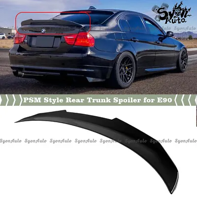 $89.99 • Buy Fits 06-2011 Bmw E90 3 Series M3 Sedan Glossy Black Psm Style Trunk Spoiler Wing