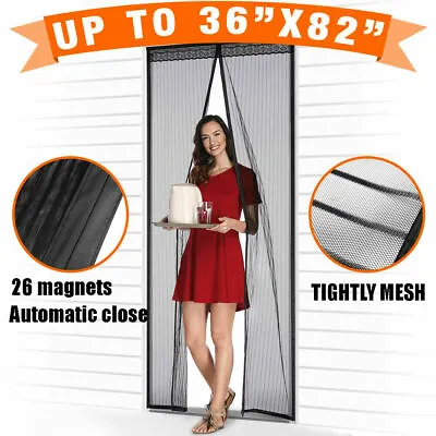 Hands-Free Magnetic Screen Door Mesh Net Mosquito Fly Insect Bug Curtain Closer • $19.98