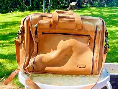 Vintage DORADO Leather Courier Shoulder Style Bag Man's Carry-On Luggage Laptop • $25