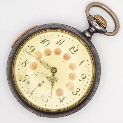 Swiss 50.8 X 70.7 Mm Open Face Two-Tone Antique Quarter Repeater Pocket Watch • $556