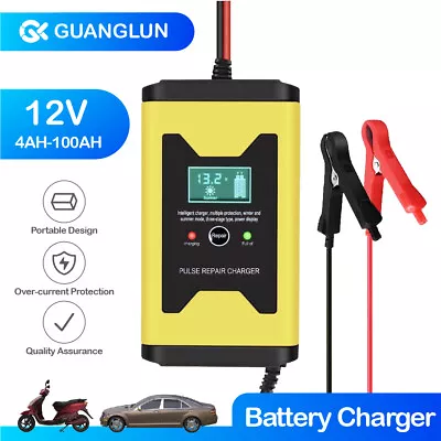 12V 6A Automatic Car Motorcycle Battery Charger Smart Power Impulse Kit US Plug • $27