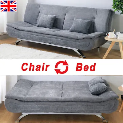 3 Seater Sofa Bed Recliner Fabric Sofa Bed Double Sleeper Couch Modern Bed Seat • £99.95