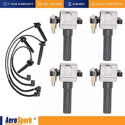 Ignition Coil + Wire Set For 05-10 Subaru Impreza Legacy Outback 2006 Saab 9-2X • $87.93