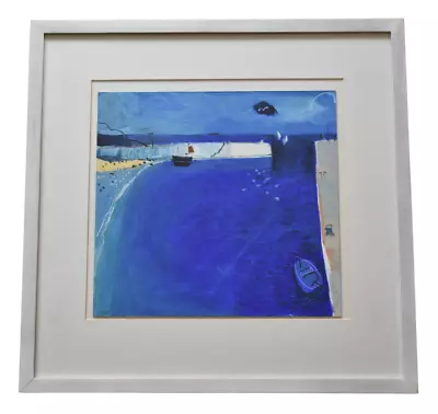 Superb Simon Pooley Original Oil Painting Harbour Scene Cornwall Cornish Art • £495
