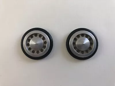 PAIR OF VINTAGE K&B 1/24 FRONT BALL BEARING DRAGSTER WHEELS W/ O-Ring Tires #1 • $24