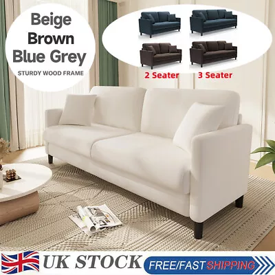 3 Seater Teddy Velvet Sofa Fleece Modern Couch Love Seat Settee Room 148cm/193cm • £29.59