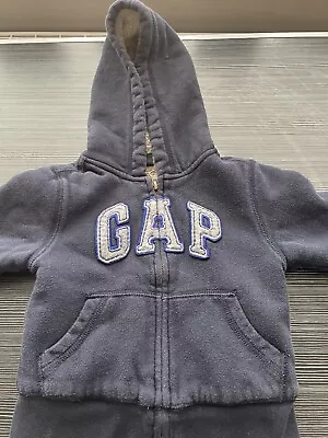 Baby Boy Original GAP Navy Hoodie Age 18-24 Months GREAT USED CONDITION • £4.50
