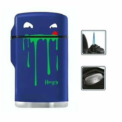 £5.99 • Buy Dark Blue Rubber Maxi Jet Zenga Lighter, Refillable Lighter, Windproof - Hungry