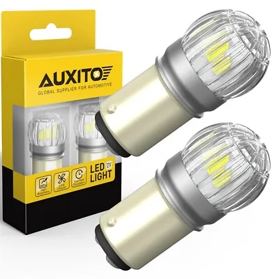 AUXITO 2X 1157 LED Tail Brake Stop Reverse Parking Turn Signal Light Bulbs White • $13.29