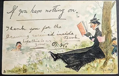 £3.75 • Buy Phil May 1903  If You Have Nothing On  Comic Artist Drawn Tuck's Write Away PC