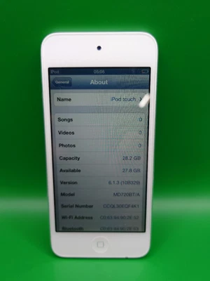 £64.95 • Buy Ipod Touch 5th Generation 32gb In Silver -- Model Number MD720BT/A