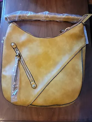 Womens MKF Large Hobo Shoulder Bag Mustard Color • $24.99