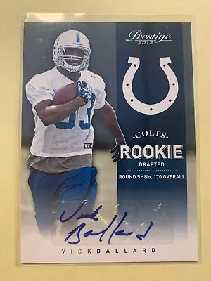 A4349 - 2012 Prestige Rookie Autographs #256 Vick Ballard/699 • $4.95