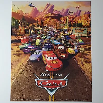 Cars Mini Poster Pixar Disney Lithograph Lightning McQueen Mater 8x10 • $12