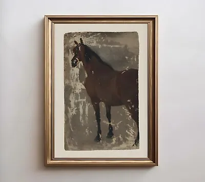 Vintage Horse Painting Rustic Farmhouse Decor Wall Art Print • $9.95