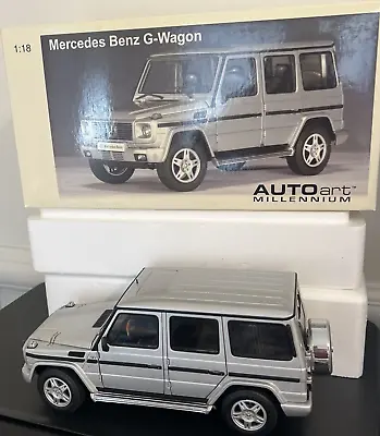 AUTO Art MILLENNIUM 1:18 Mercedes Benz G-Wagon Die-Cast Metallic Silver W/BOX • $249.95