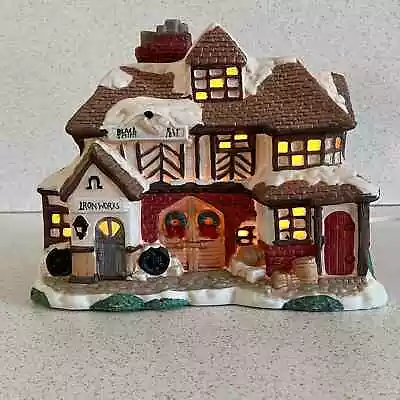 Mervyn's Village Square Blacksmith Iron Works Building 1993 Lighted Christmas • $60