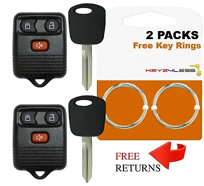 2x 3B Remote + H72 PT TRANSPONDER Chip KEY FORD LINCOLN MERCURY MAZDA (4C) • $16.95