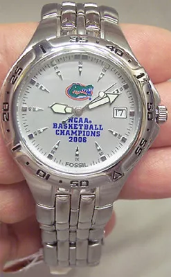 Florida Gators Fossil Watch Basketball 2006 National Champions Wristwatch New   • $179