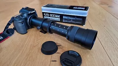 Canon EOS DSLR DIGITAL Fit 420 800mm Zoom Lens Telephoto F/8.3-16 • £70