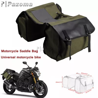 Motorcycle Saddle Bag Large Capacity Canvas Panniers Bag For Yamaha Suzuki Honda • $33.77