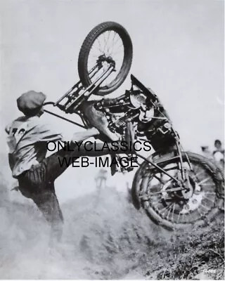 1929 Dud Perkins Harley Davidson Racing Motorcycle Hillclimb Photo San Diego Ca • $14.41