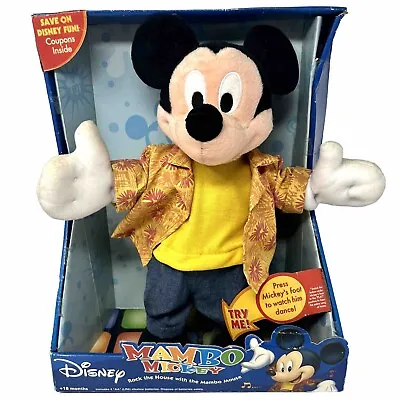 Disney's Mambo Mickey Mouse Animated Singing Dancing Toy Plush BRAND NEW TOY • £38.57